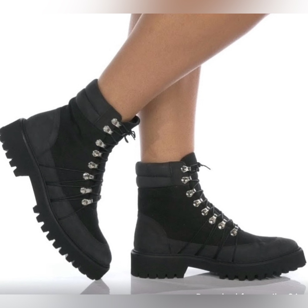 Freda Salvador Claudia Black Buffed Calf Boot